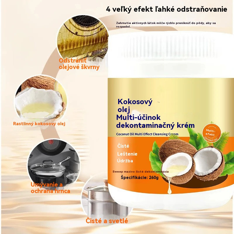 🥇💦【Kúpte 1 a získajte 1 zadarmo】🥥Multifunkčný čistiaci krém do domácnosti na odstraňovanie oleja, hrdze a vodného kameňa, bohatý na prírodný kokosový olej【2 položky】
