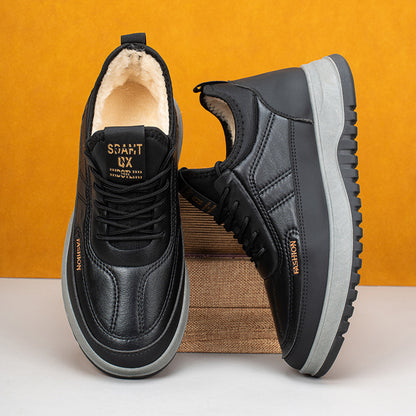 ⛄🔥【39-45】2025 Pánske zimné voľnočasové športové topánky, pravá koža, vodeodolné, mäkká podrážka a zamat, nové