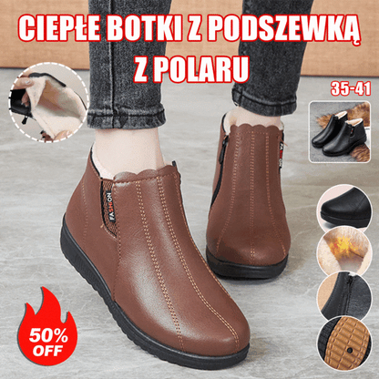 🔥 Limitowana wyprzedaż!【35-41】🥾 Modne i ciepłe buty zimowe dla kobiet – skórzane, na miękkiej podeszwie, idealne na zimowe dni!