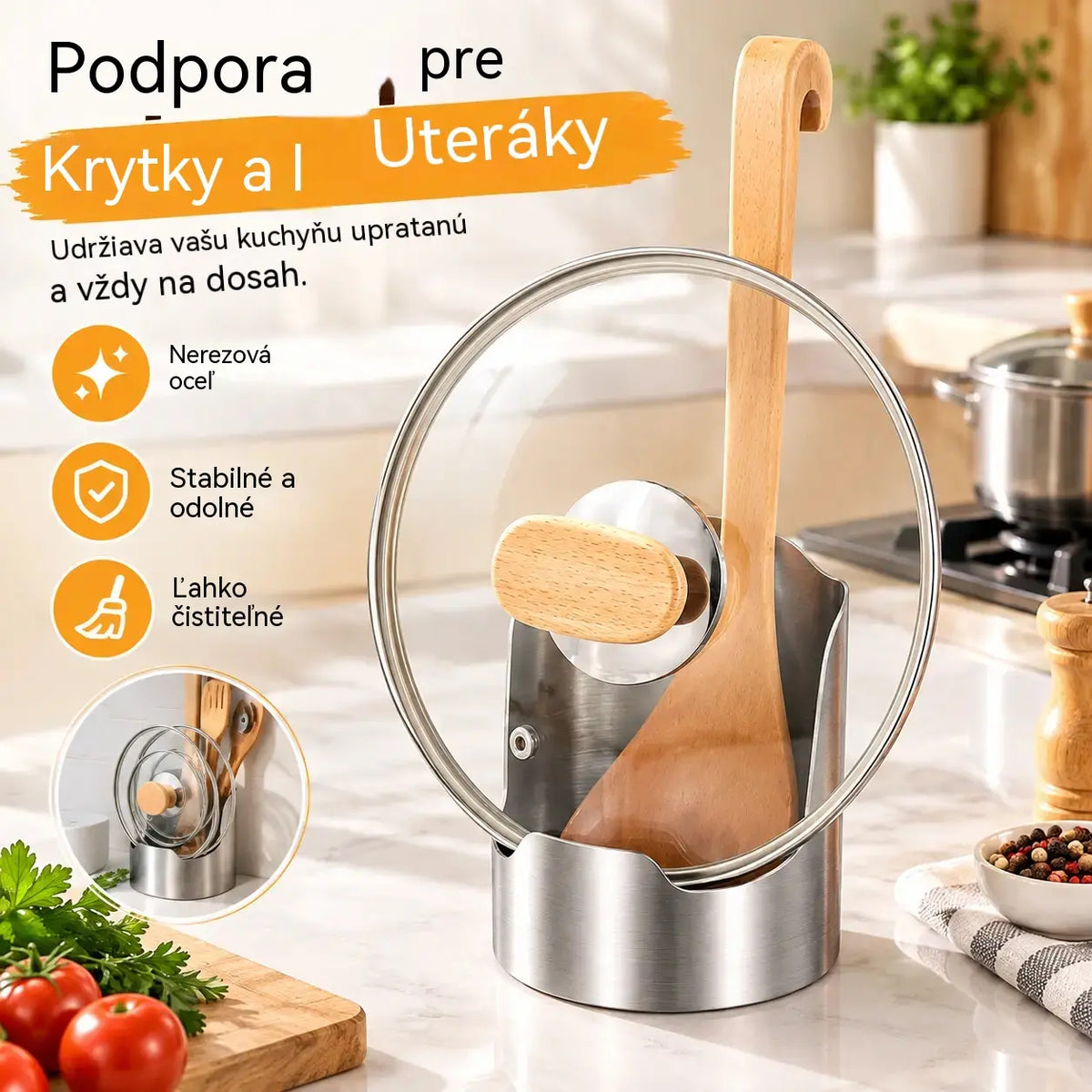 🔥【Kúpte jeden, druhý získate zadarmo】🥄 Multifunkčný organizér na kuchynské náčinie: všetko prehľadne usporiadané a vždy poruke ✨🏠