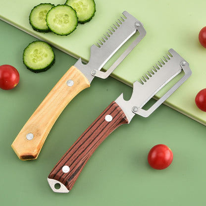 🔥Kúpte 1 a získajte 1 zadarmo (2 kusy)🧅🔪 Multifunkčná kuchynská škrabka 3 v 1: Šúpe, seká zeleninu, krája mäso a otvára fľaše! 🔥