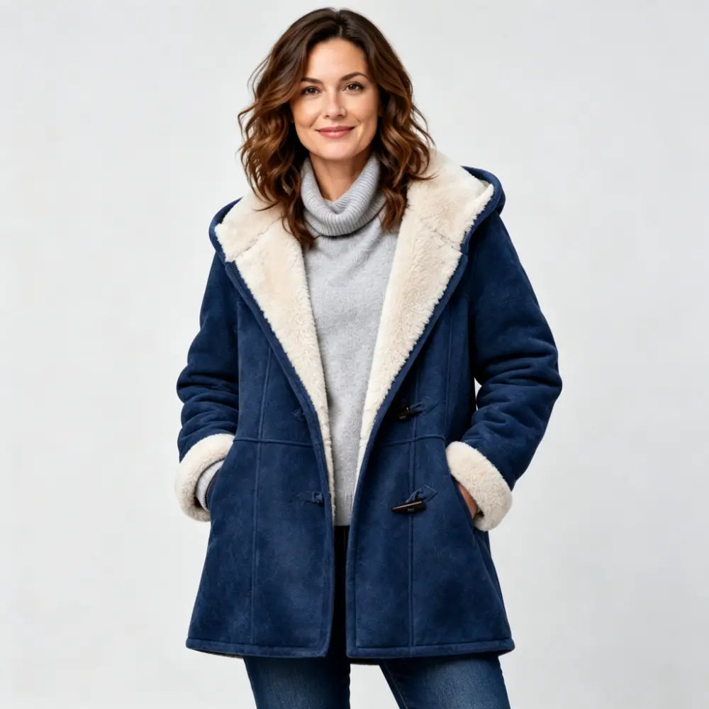 🐏🥼50 % POPUSTA💖 Eleganten in topel ženski plašč iz umetnega semiša s podlogo iz flisa, velikosti S–5XL, sproščena zimska jakna