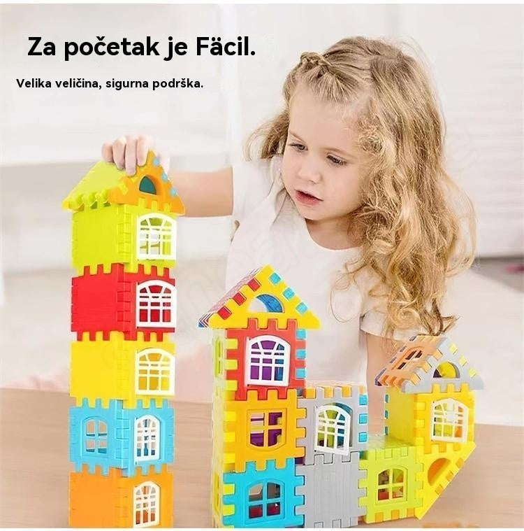 🎁🧩🧩【70 komada】Edukativne igračke od kocaka – Poticanje kreativnosti i logičkog razmišljanja, razvoj motoričkih vještina i zabavno učenje! Savršen poklon za djecu!