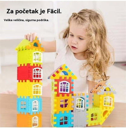 🎁🧩🧩【70 komada】Edukativne igračke od kocaka – Poticanje kreativnosti i logičkog razmišljanja, razvoj motoričkih vještina i zabavno učenje! Savršen poklon za djecu!