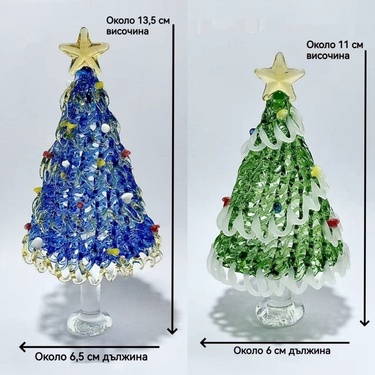 🎄🎁【Купете 1, вземете 1 безплатно】🎅Ръчно изработена стъклена коледна елха – изящни цветни орнаменти, фин ръчен релеф и елегантен празничен декор за дома