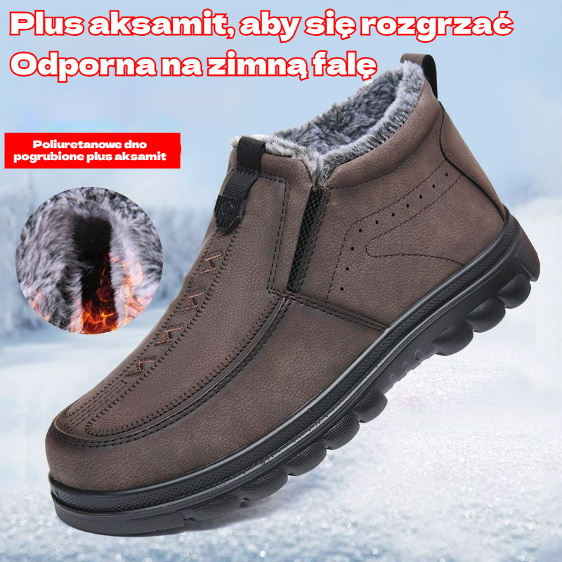🔥【39-44】👞 Zapatos de invierno para hombre con forro cálido ✅ Antideslizantes, cómodos y fáciles de poner
