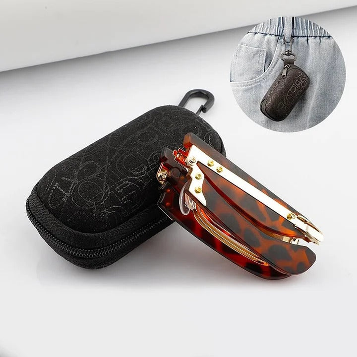 👓【50% de descuento】🔥 Gafas plegables para lectura para personas de mediana edad y mayores, con protección contra la luz azul, estuche compacto y lentes de alta calidad.