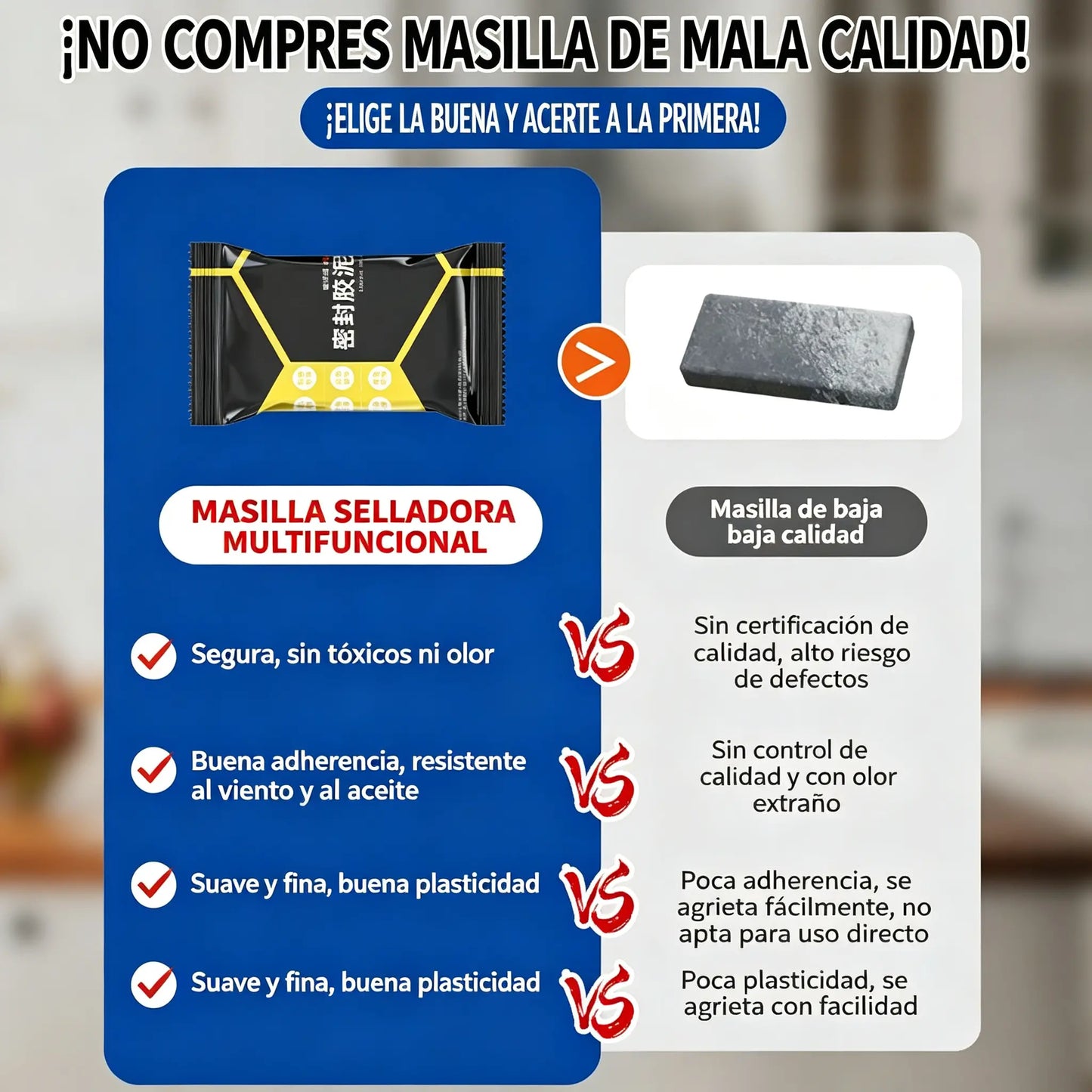 【10 piezas por 27€】🔧 Masilla Selladora Impermeable Blanca – Repara Agujeros de Aire Acondicionado, Paredes y Tuberías 💧🏠
