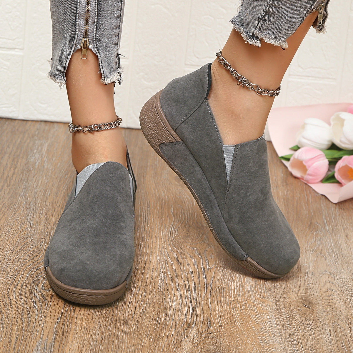 💟🔥【50% zniżki】Elegancja i wygoda w jednym – Skórzane damskie buty na platformie do codziennego użytku!