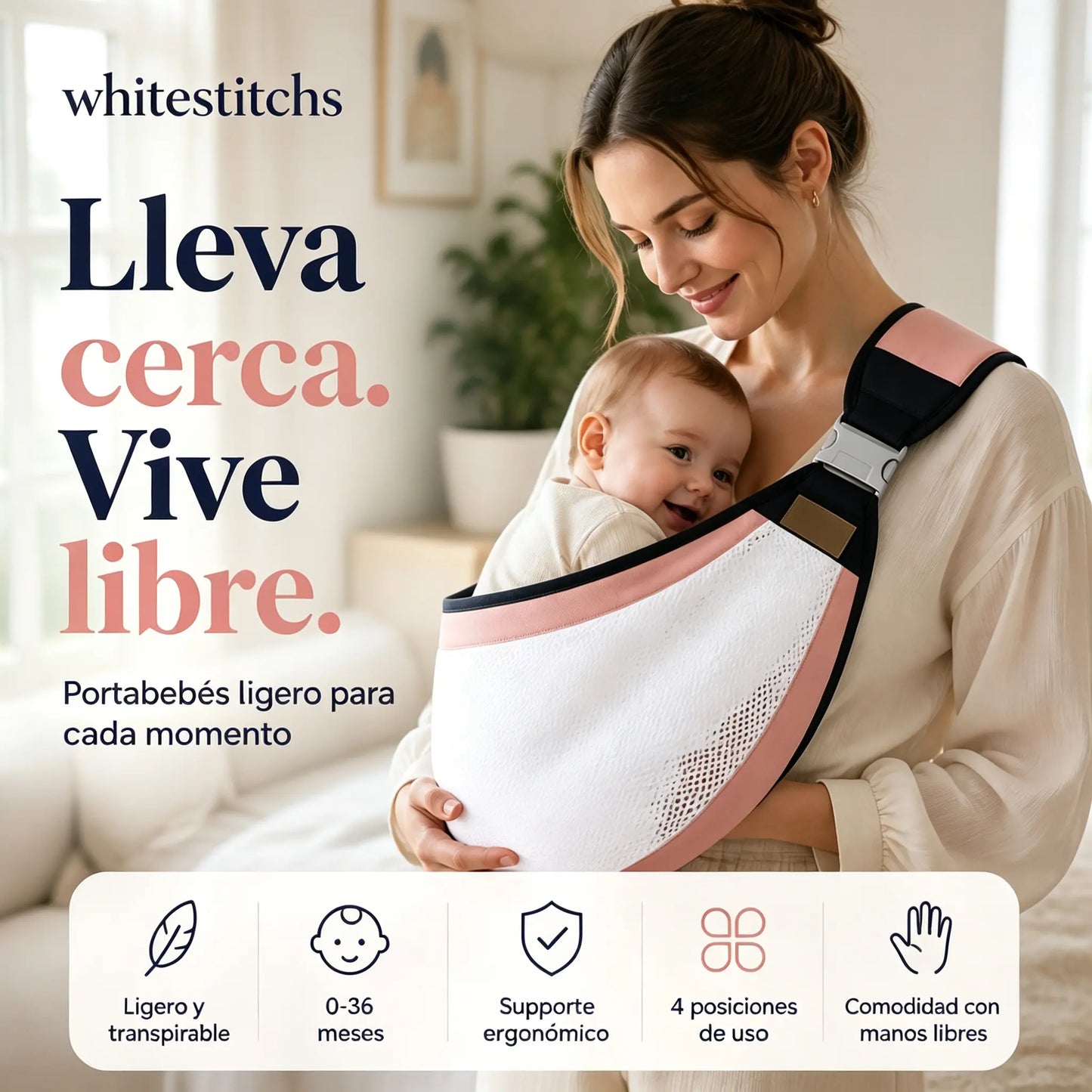 👶 Ľahký ergonomický nosič pre bábätká | Ideálny na prechádzky a cestovanie ✈️