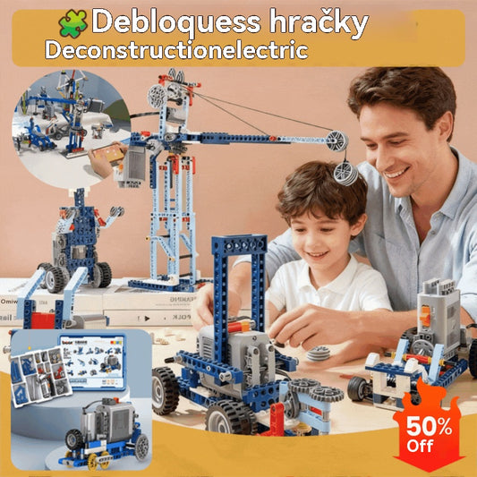 🔥【312 dielikov/396 dielikov】🎢🧩 Programovateľná mechanická ozubená elektrická robotická hračka, inovatívna vzdelávacia stavebnica