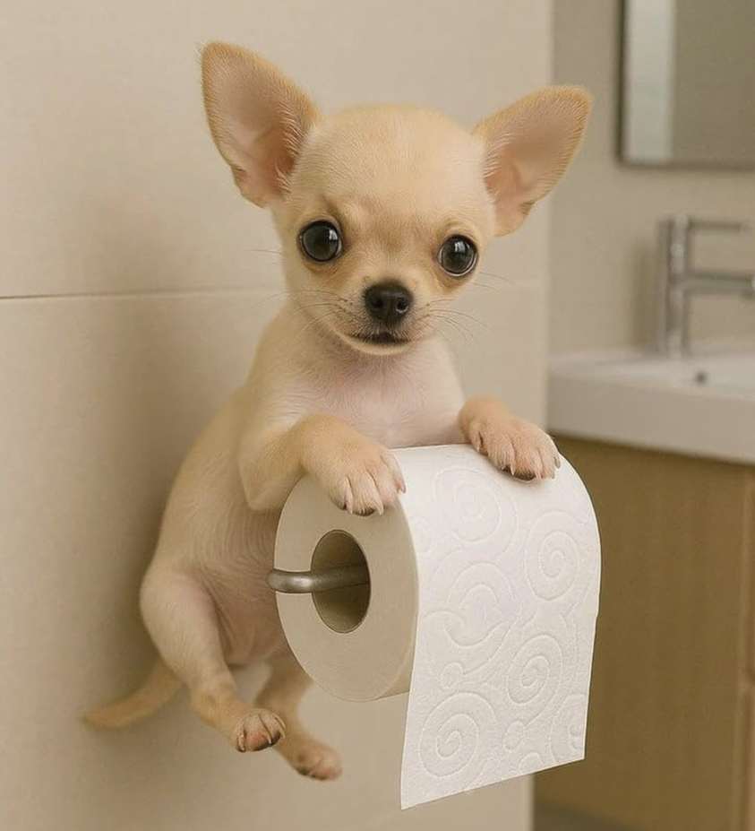 🐕🐕【Kup jeden, a drugi dostaniesz gratis】Uroczy uchwyt na papier toaletowy z motywem szczeniaka