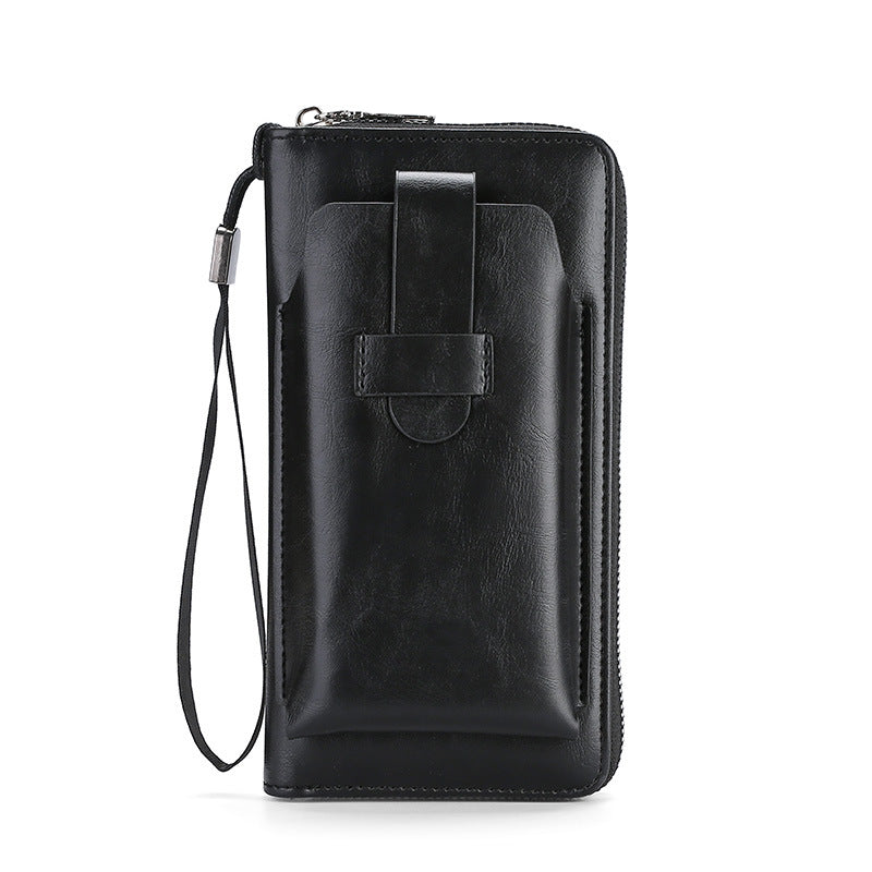 💼【Compra 1, llévate 1 gratis】Cartera multifuncional para hombre de cuero genuino hecha a mano de nuevo estilo
