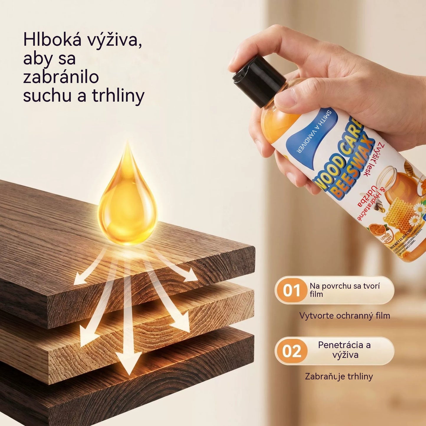 🔥Časovo obmedzená ponuka- 50% zľava✨Prémiový čistič dreva 3 v 1 – čistí, obnovuje lesk a chráni pred opotrebením