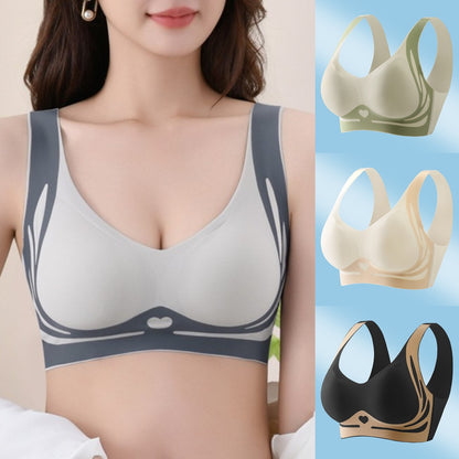 😍【Пакет от 4】Безжичен сутиен от чист памук за жени – удобен, мек, дишащ и безшевен за комфорт през целия ден❤️【40-85 кг】