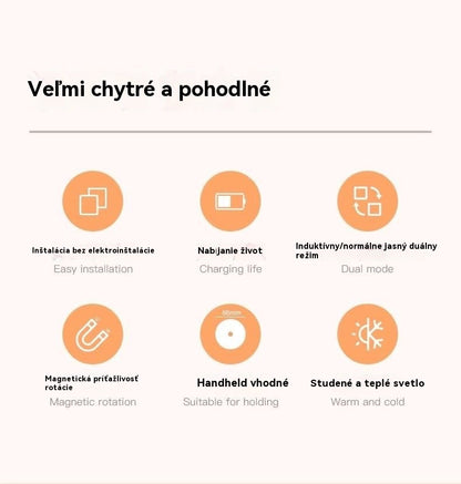 🏡💡【Kúpte 1 a získajte 1 zadarmo】【Len 10,5 eur za kus】Inteligentné LED svetlo so snímaním ľudského tela, ľahko sa nabíja a je praktické – 3 režimy jasu pre každú potrebu osvetlenia!