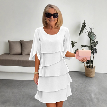 💃【S-3XL】🎁Elegantné vrstvené šaty s volánikovými rukávmi – bez námahy vytvorte štýlový vzhľad vhodný na všetky príležitosti💃
