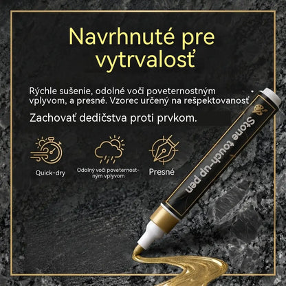 【Kúpte jeden, druhý dostanete zadarmo】🖍️Vodeodolné a nevyblednuteľné pero na opravu a premaľovanie nápisov na kamenných doskách