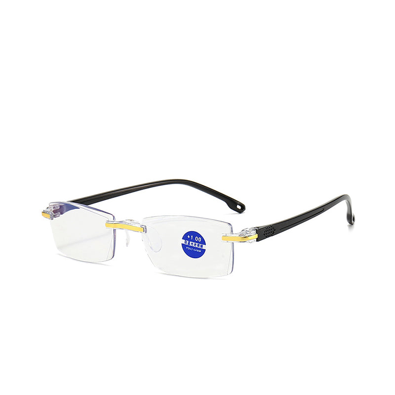 🧐【Kúpte 1 a dostanete 1 zadarmo】👓️Okuliare na čítanie, diamantom brúsené okraje, modré svetlo blokujúce oči