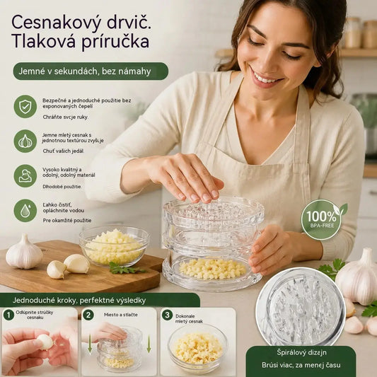 🧄🔄【3 položky za 21 eur】Ručný lis na cesnak. Využite zľavu 49%!