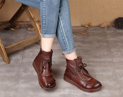 👢✨【35-40】Botas retro de cuero suave para mujer – ¡Comodidad y elegancia para el uso diario!