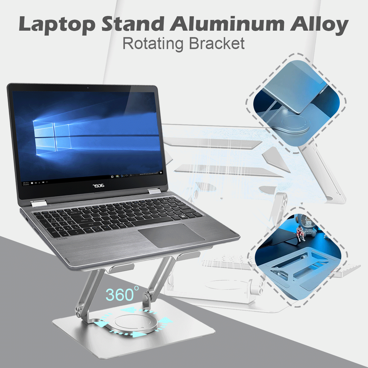 💥💻Stalak za prijenosno računalo Rotirajući stalak od aluminijske legure