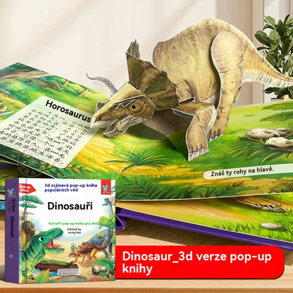 📖✨【1 kus, 4 témy na výber】Interaktívna 3D priestorová kniha pre deti – objavte zvieratá pri každom otočení stránky.