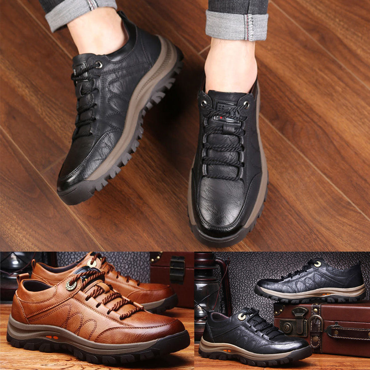 😎👍【39-48】Nova Moška Planinarska Čevlja – Toplotna, Vodoodporna in Protizdrsna za Varne in Udobne Korake!