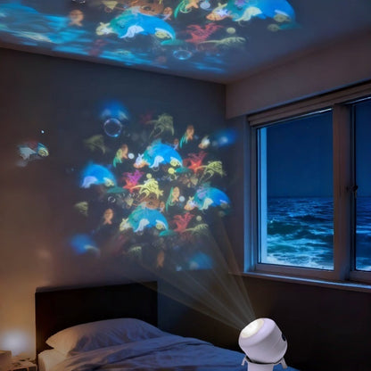 🎁【50% zľava】🐳Dynamický rotujúci LED projektor - Premietajte farebné morské vzory na stenu či strop a vytvorte jedinečnú atmosféru.