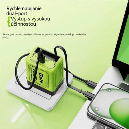 🥇⚡【50% zľava】Nástenná nabíjačka 2 v 1 z nitridu gália s navíjateľným káblom – vhodné pre všetky zariadenia, viac pohodlia pri nabíjaní