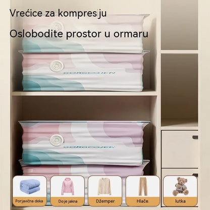 🧳 5 komada 💨 Velika vakuumska torba za kompresiju: ne treba pumpu, nepropusna i štedi prostor u koferima i domu ✈️