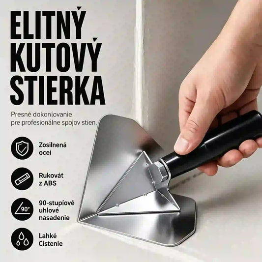 🥇🔧Profesionálna nerezová rohová špachtľa – pevná čepeľ na presné tmelenie vnútorných rohov.