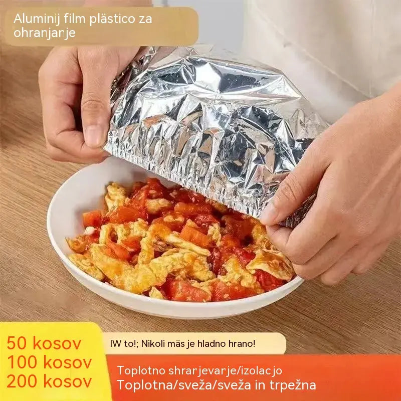 💥【100 kosov】🍎🔥 Izolacijski pokrov iz aluminijaste folije za živila