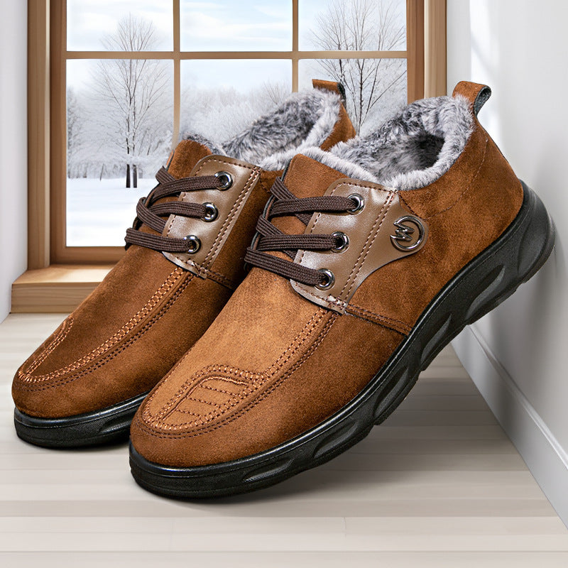 👞🏃🏻‍♂️【39-44】Nowe zimowe męskie buty zimowe z ociepleniem, pogrubioną miękką podeszwą, ciepłe, antypoślizgowe buty