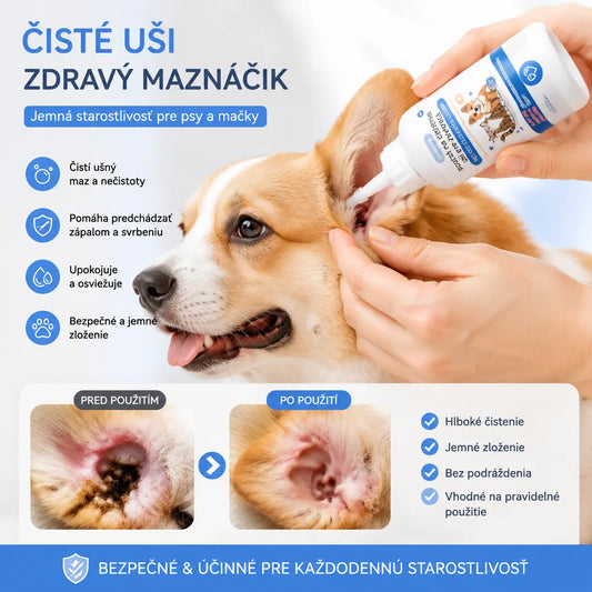 🐶🐱 Čistič uší na zmiernenie svrbenia uší u psov a mačiek.