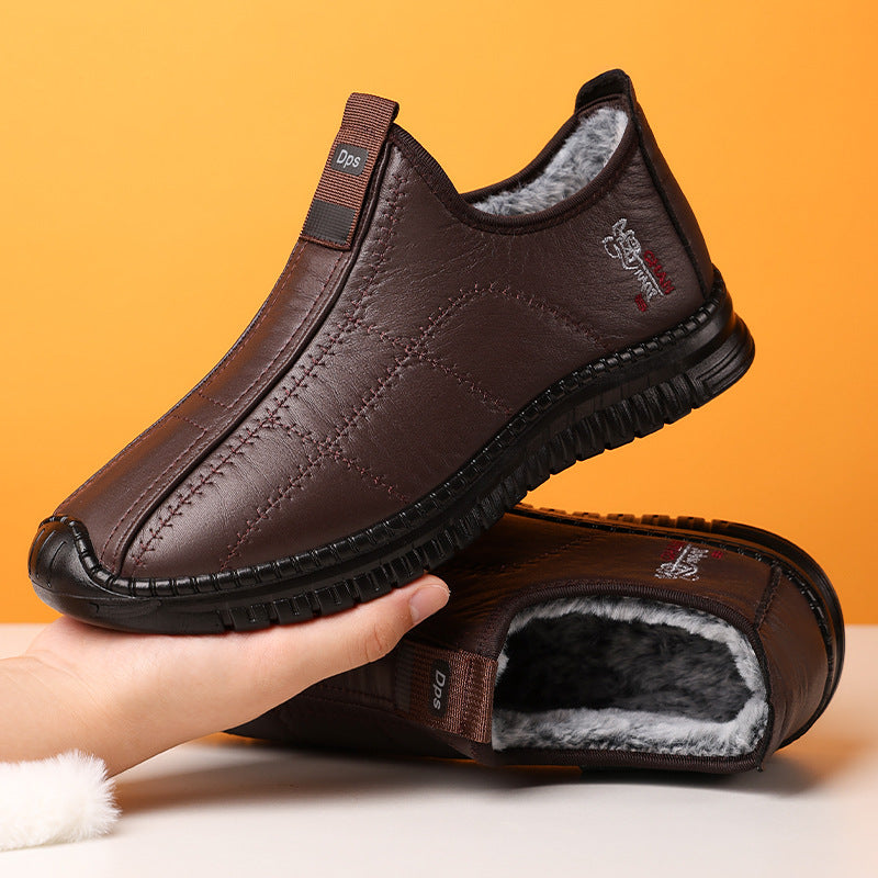 🏃‍♂️👟【Nowość na zimę】【39-46】Męskie buty z ociepleniem, grube i ciepłe, antypoślizgowe, na łatwe zakładanie – Stylowe buty sportowe, komfort i ochrona na każdą pogodę