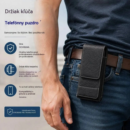 🔥 Puzdro na mobilný telefón s klipom na opasok – magnetické zapínanie, odolné a s priehradkou na kartu