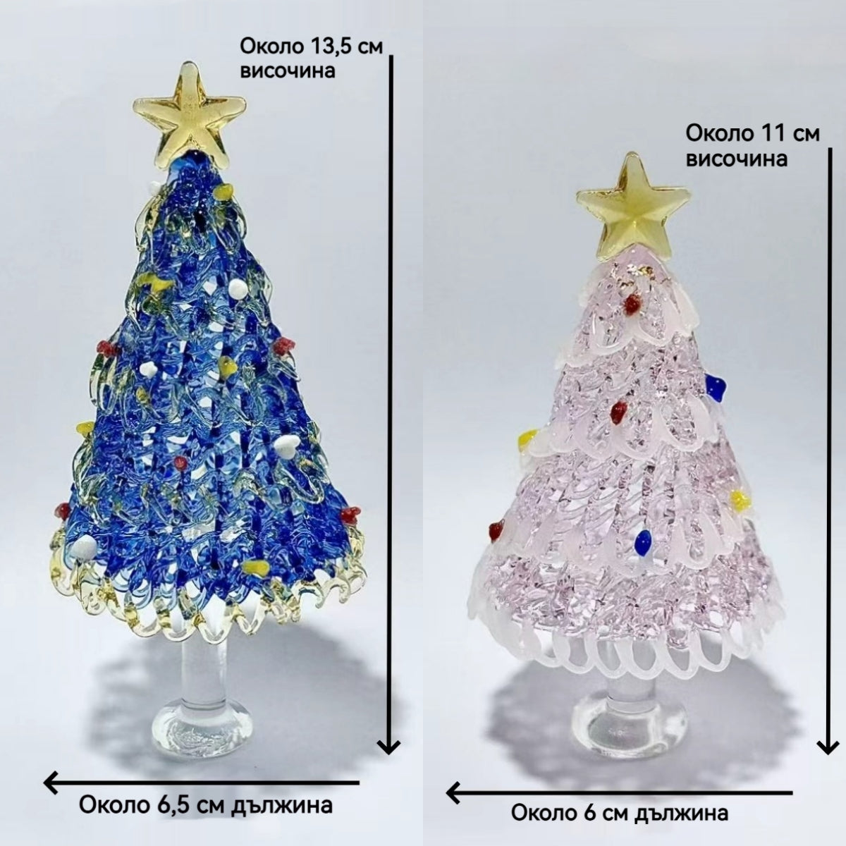 🎄🎁【Купете 1, вземете 1 безплатно】🎅Ръчно изработена стъклена коледна елха – изящни цветни орнаменти, фин ръчен релеф и елегантен празничен декор за дома