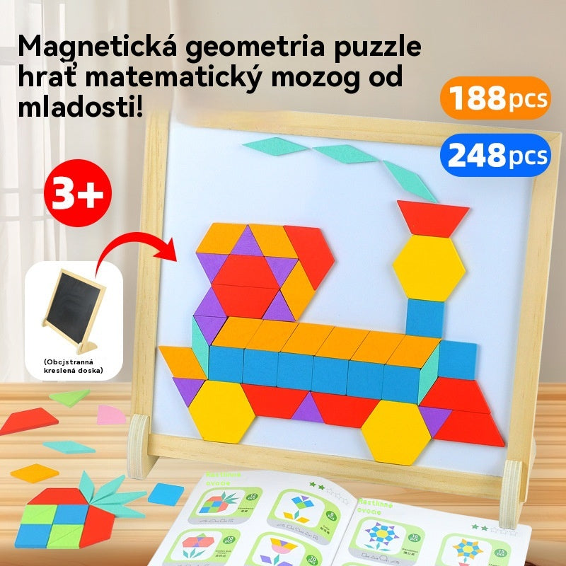✨【50% zľava】🧩Magnetická tangramová skladačka pre deti – rozvíja logiku, kreativitu a sústredenie, stovky kombinácií a nekonečná zábava