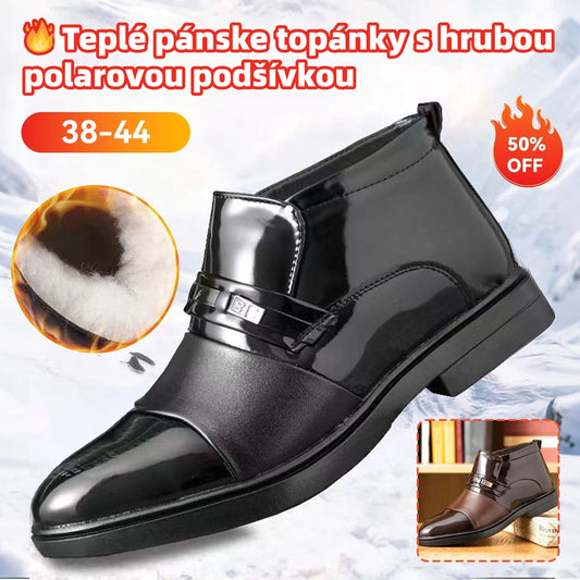 👞🌞【Zimný Výpredaj】【38-44】Elegantné Pánske Kožené Topánky s Teplou Podšívkou – Pohodlie, Štýl a Ochrana pred Chladom na Každú Príležitosť!