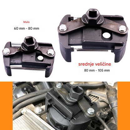 🔧【50% popusta】🔥【60-105 mm】🚗Ključ za uklanjanje automobilskog filtera u obliku slova U s podesivim mehanizmom, nastaviteľný dvojčeľusťový kľúč na olejový filter pre väčšinu áut
