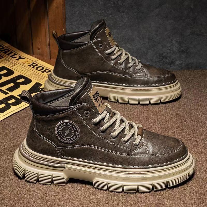 💪【Oferta especial por tiempo limitado】Botas altas retro para hombre estilo británico, otoño e invierno