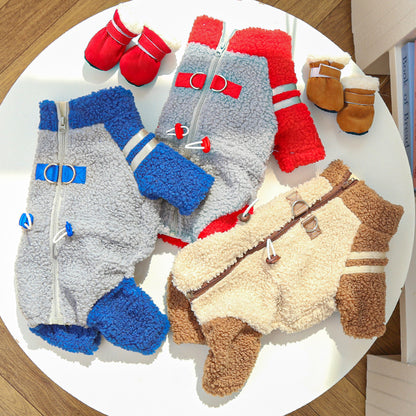 🎁【Horúci predaj-50% zľava】🐶 Super teplý zimný overal pre psov – hustý fleece, celotelová ochrana pred chladom a maximálne pohodlie na každej zimnej prechádzke