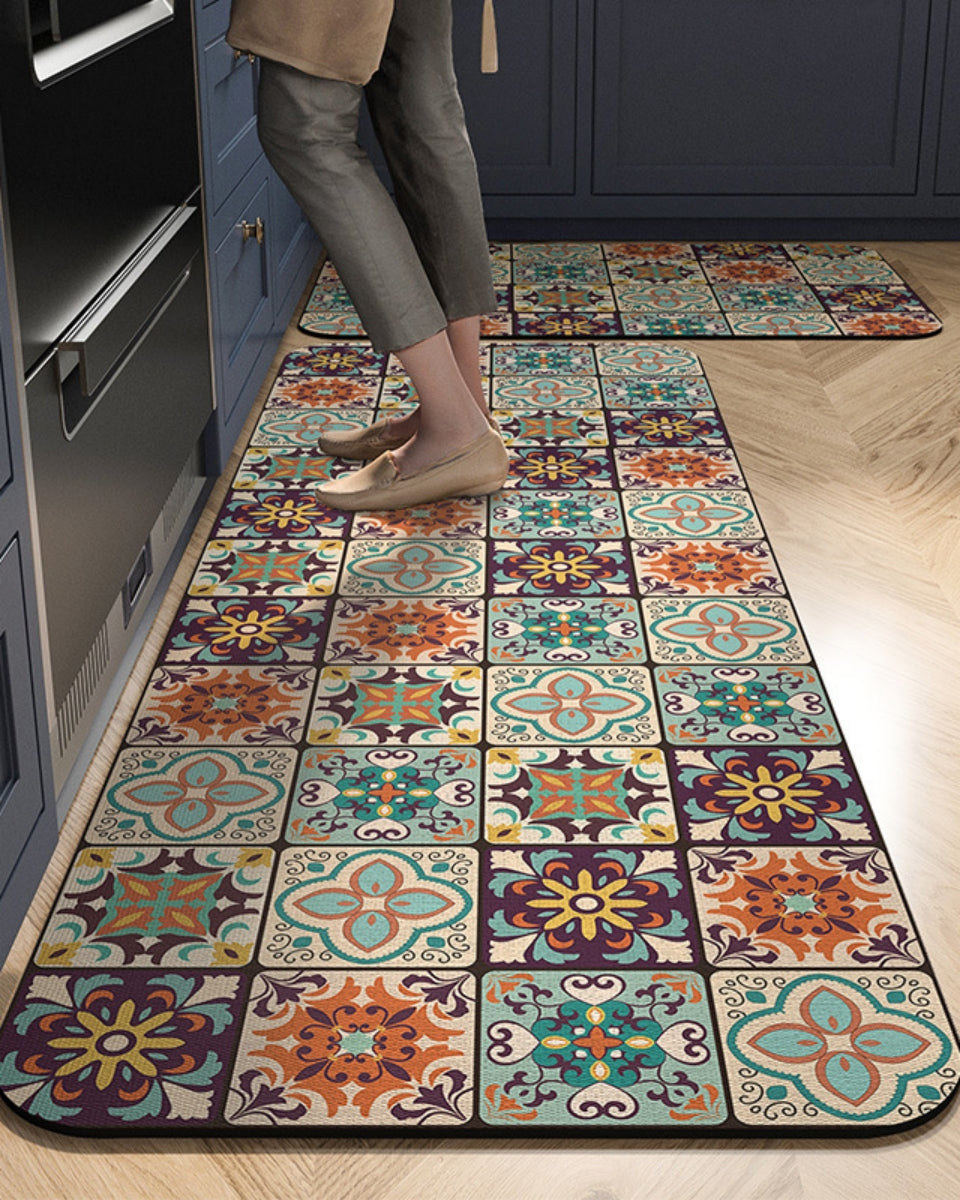 💥50% отстъпка💥【40*60см+40*120см】Нова водоабсорбираща противоплъзгаща постелка от диатомова кал🦶