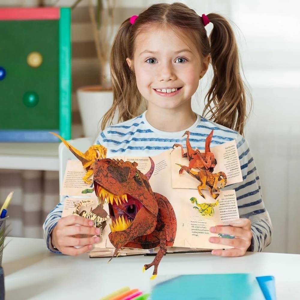 🎁【Božićna ponuda 50%】🎄📕 3D enciklopedija prehistoričkih dinosaura - knjiga s iskačućim ilustracijama - enciklopedija dinosaura🦕