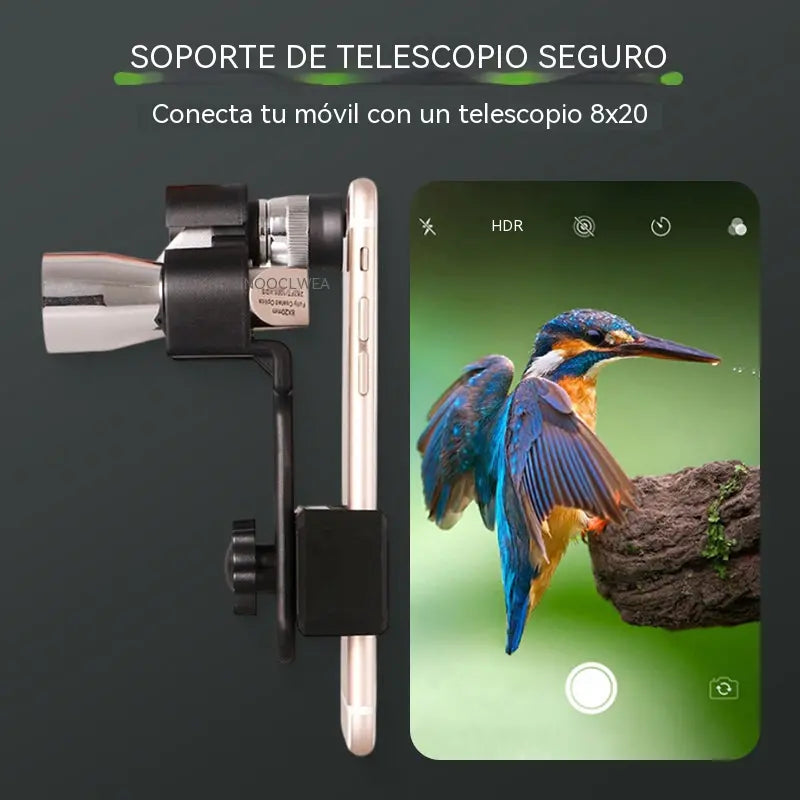 Mini telescopio monocular para teléfono – Telescopio monocular portátil para viajes y observación