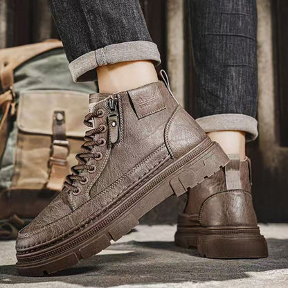 🏆✨【39-44】Jesień/Zima 2025: Męskie buty robocze Martens z miękką podeszwą – Wysokiej jakości skórzane buty, wygodne i stylowe