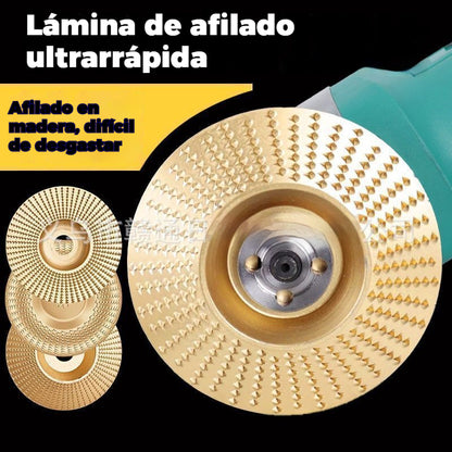 ⚙️🧰【50% zľava】Multifunkčný brúsny kotúč na uhlovú brúsku na drevo - Rýchlo odstraňuje materiál, vyhladzuje povrch a šetrí čas pri práci s drevom.