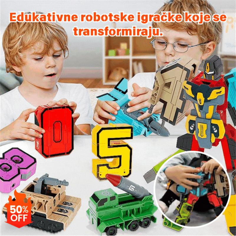 🧩 Transformacijske igračke sa slovima i brojevima za djecu – 🚗 Zabava, kreativnost i učenje u jednom · 🔥 50% popusta · Brza dostava