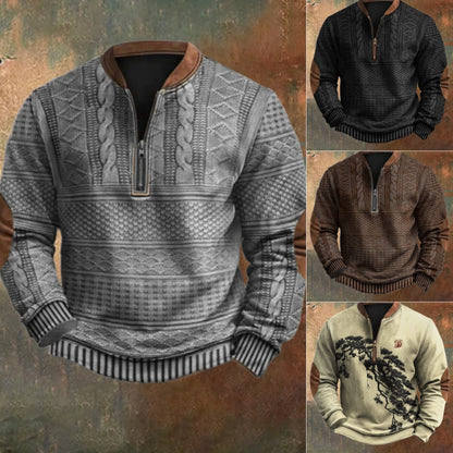 🥼 Ograničena ponuda 🌞【S-5XL】Topla moška majica s potiskom – visokokakovostna jesensko-zimska novost za udobje in stil